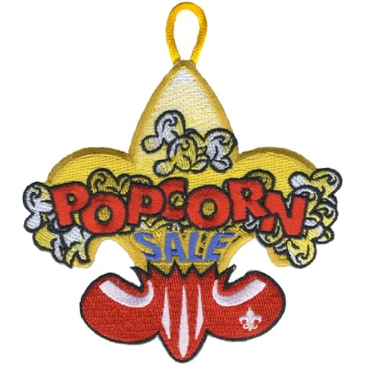 Popcorn Sales Embroidered Patch in FDL Shape - ClassB