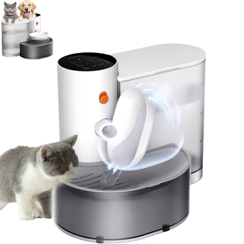 Wireless Smart Pet Water Fountain Automatic Water Change Intelligent System, Super Quiet Smart Cat Water Fountain, 180 Days Battery Life, 3L Large Capacity, Smart Pet Water Fountain for Dogs and Cats