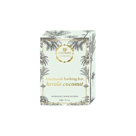 Just Herbs Handmade bathing bar kerala coconut, 100 g