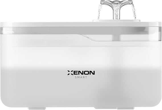 Xenon Smart Kedi Su Pınarı | Ultra Sessiz Wifi Akıllı Otomatik Su Çeşmesi X8650 (Şeffaf)