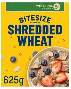 Shredded Wheat Bitesize Whole Grain Cereal, High in Fibre, Vegan, No Artificial Colours or Flavours, 625g