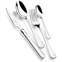 Monix Manila Cutlery Set 24 Pieces 18/10 Stainless Steel with Steak Knives