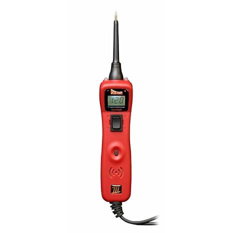 Power Probe 3 PP3CSRED Automotive Circuit Tester 12V & 24V – Digital Voltmeter, Polarity Tester, Continuity Checker & Power/Ground Injector with 8A Circuit Breaker & 20ft Lead, Vehicle Diagnostic Tool