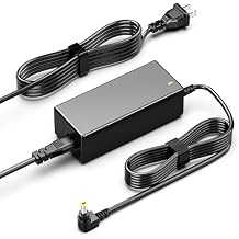 65W 19v 3.42a Laptop Charger Compatible with Toshiba Satellite C55 L755 and P755 Series Round-Plug AC Adapter with an 8.5-Foot