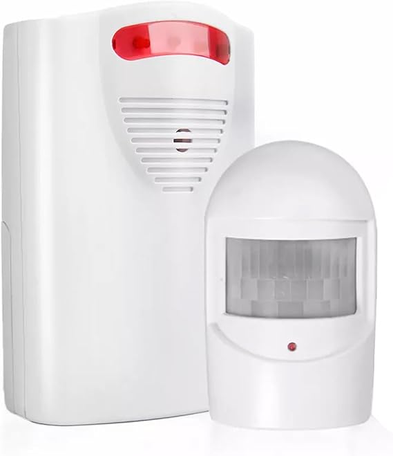 Driveway Motion Sensor Alarm System, Home Security Device, Wireless Indoor Or Outdoor Alarm, Security Garage Intruder PIR Motion Sensor for Gardens, Sheds & Outdoor Security