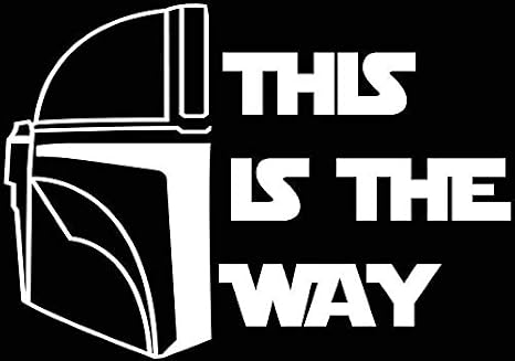 MAZ DISTRIBUTIONS This is The Way Helmet Sticker Vinyl Decal for Laptop Removable Waterproof Sticker for Waterbottle Useable Indoor and Outdoor for Wall Easy use for Car, SUV & Van MAZ 383