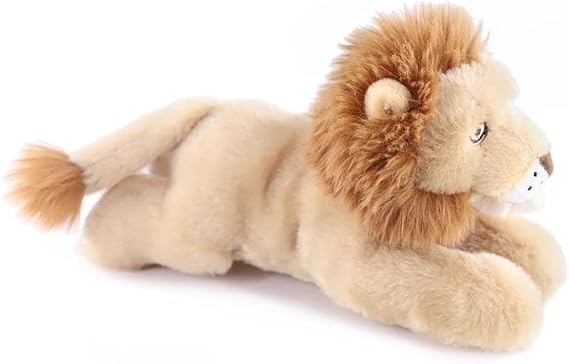 The Petting Zoo Lion Stuffed Animal Plushie, Kids Gifts, 10 in | Earth Keeperz Lion Wildlife Animals by Zoologee. Detailed embroidered eyes. Great for birthdays. Plush Gifts for Kids