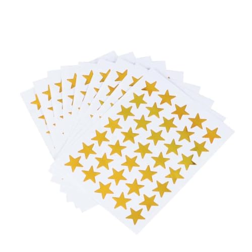 100pcs Star Stickers Cartoon Stickers Sparkly Stickers Mini Stickers for Badge Stickers for Reward Gold Star Sticker School Stickers for Random Color