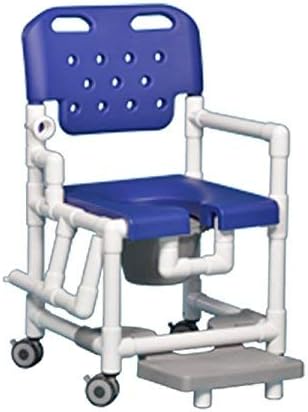 Elite Shower Chair Commode with Footrest and Right Drop Arm ELT817 P FRRDA (Blue)