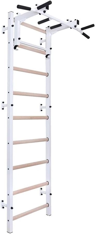 731W Certified Wallbar, Stall Bar, Power Tower, Gymnastic Ladder, Multifunctional Equipment with Steel Frame and Convertible Metal 6-Grip Pull Up Bar, Chin Up Bar for Hanging Exercises