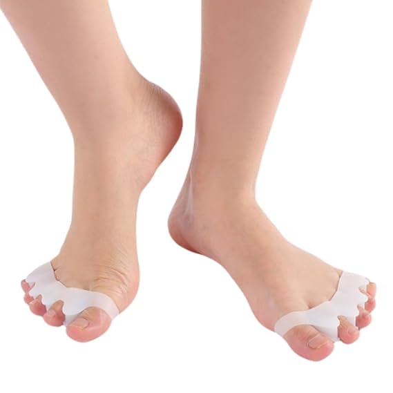 Silicone Toe Separators for Women and Men, 3 Months - 4 Years Old, White