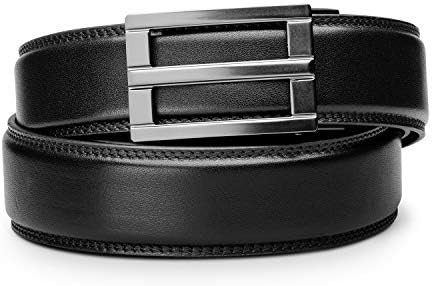 KORE Mens Full-Grain Leather Track Belts | Excel Alloy Buckle
