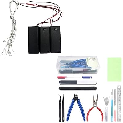Flever DIY House Accessory for Dollhouse MiniatureAAA Battery and Gundam Model Tools Kit