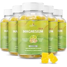 BeLive Magnesium Glycinate Gummies 200 mg - Sugar Free Supplement for Muscle Relaxation, Sleep Support, Heart Health for Adults & Kids - Pineapple Flavor - 5 Pack, 300 Count