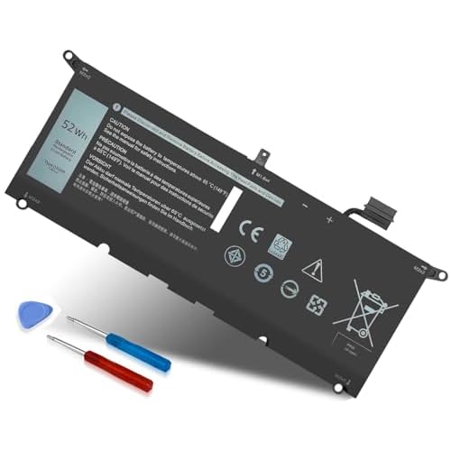 DXGH8 7.6V 52Wh Battery for Dell XPS 13 9370 9380 2019 Inspiron 13 7390 7391 2-in-1 5390 5391 7490 Latitude 3301 E3301 Vostro 5390 5391 Series 0H754V H754V G8VCF G8VCF6C HK6N5 P113G001 P82G P82G001
