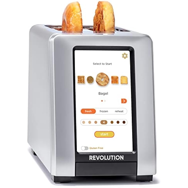 Revolution R270 High-Speed Touchscreen Toaster, 2-Slice Smart Toaster with Patented InstaGLO Technology & Gluten-Free, Panini & 16 Bread Modes