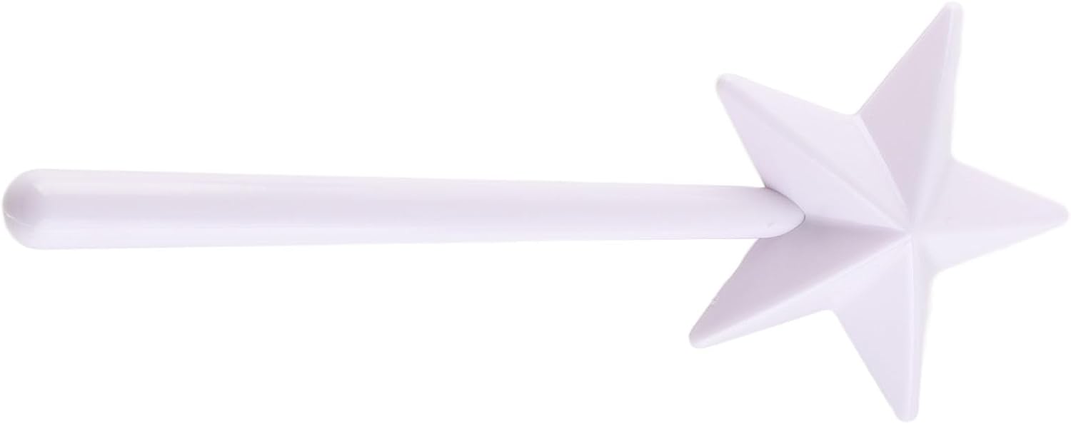 Salt and Pepper Wand Shakers, Magic Fairy Star Pentagram Shape Salt Dispenser, Refillable Removable One Light Hand Operation, Kitchen Accessories for Halloween and Christma White