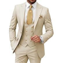 Wangyue 3 Piece Men's Suits Slim Fit Suits for Men Wedding Prom Tuxedo Suits Formal Business