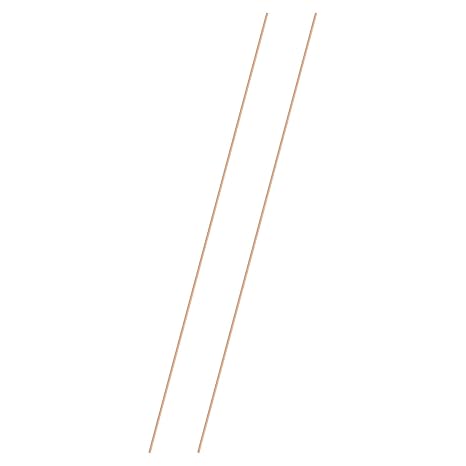 M METERXITY 2-Pack Copper Round Rod 1mm Dia. 7.87 Inch Length T2 Stock Solid Rod Lathe Bar for Metal Crafts DIY/Gardening/Industry/Decoration Pure Copper Tube