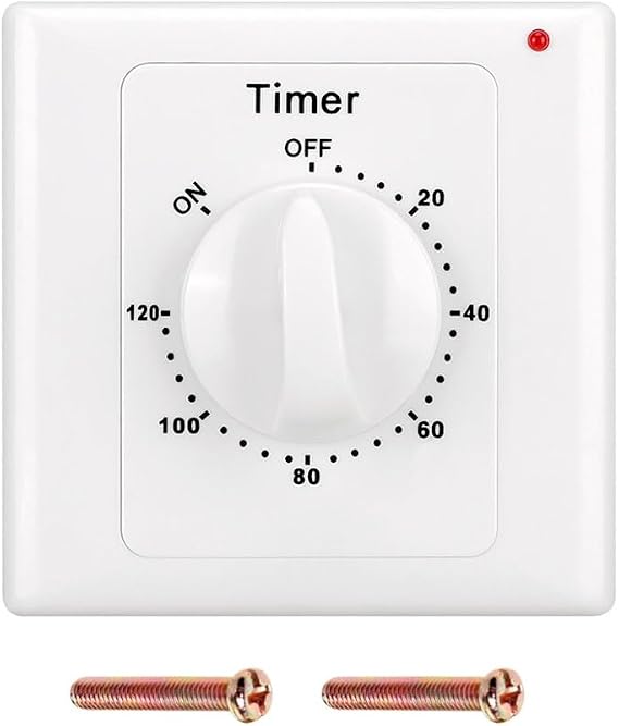 Mechanical Countdown Timer Socket - 120 Minute Programmable Switch, 220V 10A, Electrical Appliance Controller