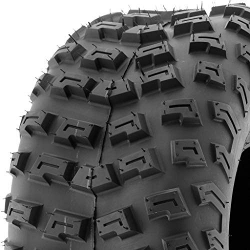 [Single] SunF ATV UTV 22x10-8 All Terrain 6 PR Tubeless Replacement Knobby Tire A030, black