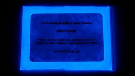 Glow in The Dark Pigment Powder - Neutral and Fluorescent Color for Art Painting, Fine Art, Nail Art Paint, and DIY Crafts - Long Lasting 10+ Color Options - Fluorescent Blue - (30 Grams/1 Ounce)