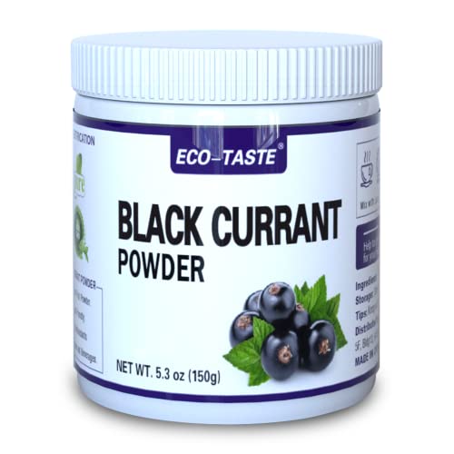 Black Currant Powder, 5.3 oz, 100% Whole Berry Powder, Rich in Vitamin C and Anthocyanin, No Gmo, No Additives