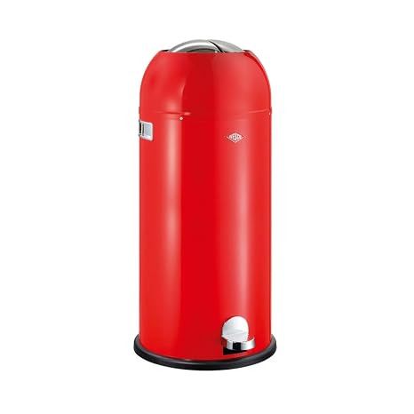 Wesco Kickmaster in Red Waste Bin rubbish bin 180731 02