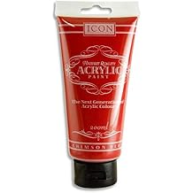 Premier Stationery 63963 Icon Acrylic Paint 200ml-India Red