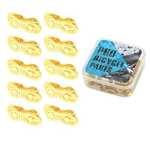 10 Pair Bike Chain Missing Link for Single 11 Speed Quick-Link Connector Bike Chain Kit for Road Mountain Racing Cycling,Gold