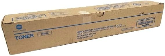 TN516 AAJ7030 Genuine Konica Minolta Toner Cartridge, 26000 Page-Yield, Black