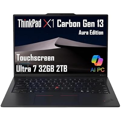 Lenovo ThinkPad X1 Carbon Gen 13 Aura Edition AI PC Laptop 14 FHD Touchscreen, Intel Core Ultra 7 255U, 32GB 8400MTs RAM, 2TB SSD, >i7-1355U, Backlit, FP, IR Webcam, Thunderbolt 4, Win 11 Pro