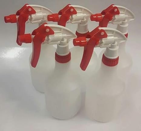 50 x 600 ml empty plastic bottles + Canyon Trigger Sprayer Chemical Resistant Spray car mechanic