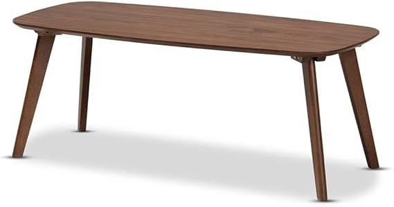 Baxton Studio Dahlia Mid-Century Modern Walnut Finished Coffee Table