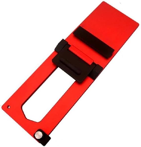 Electric Circular Saw Guide Rail 90 Degree Right Angle Positioning Plate Slide Rail for Precision Cutting with Aluminum Alloy CNC Finish Red Type C 370x110mm(a)