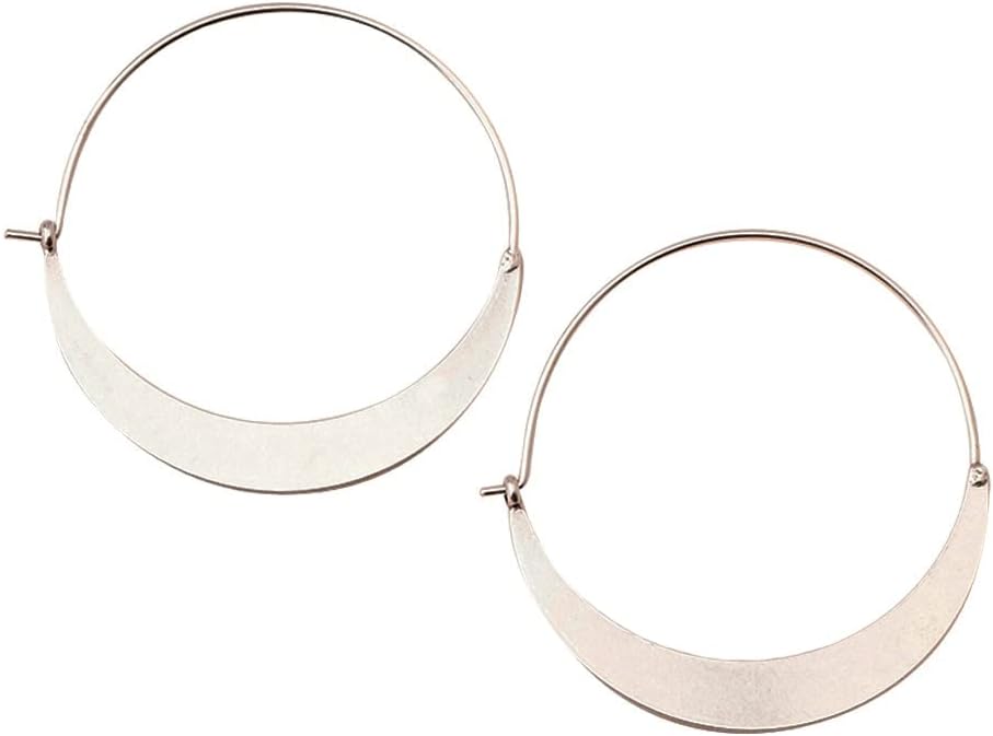 Scout Curated Wears - Refined Earring Collection - Crescent Hoop/Sterling Silver