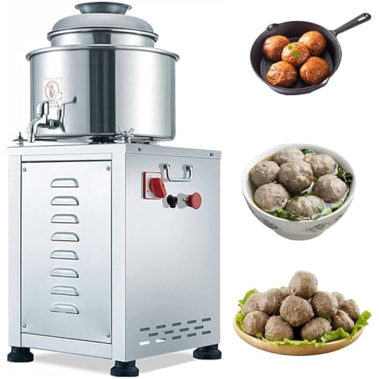 Commercial Meatball Beater Machine.Stainless Steel Electric Meat Puree Making Machine,Mincer for Making Meatball,1500W 2800RMP Meatball Processor