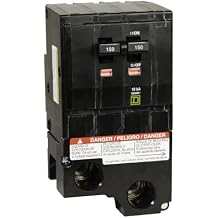 Square D by Schneider Electric Qwik Open 150 Amp Mini Circuit Breaker, 2 Pole, 120/240V AC, 10kA Breaking Capacity, Plug in Mount, Commercial and Residential Use (QO2150)