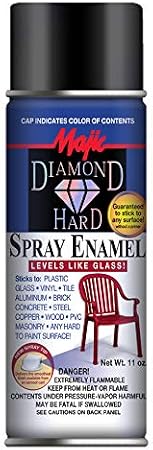Majic Paints 178841 8-21501-8 Hard Spray Enamel Paint, Aerosol, 11 Gloss Black