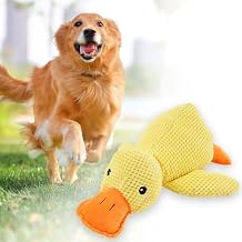 Quack-Quack Duck Dog Toy, Durable Plush Chew Toy with Sound for Dogs, Plush Sound Toy Mellow Dog Calming Duck Toy, Squeaky Chew Toy Calming Duck Dog Toy, Fun Dogs Interactive Toy (15*17.7in, Yellow)