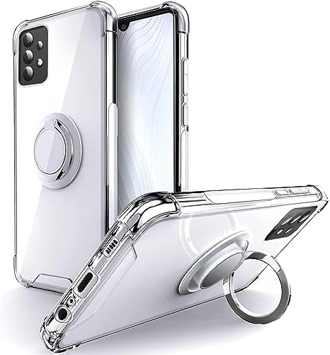Silverback for Galaxy A23 5G Phone Case Clear with Ring Kickstand, Protective Shock -Absorbing Bumper Shockproof Phone Case for Samsung Galaxy A23 5G - Clear