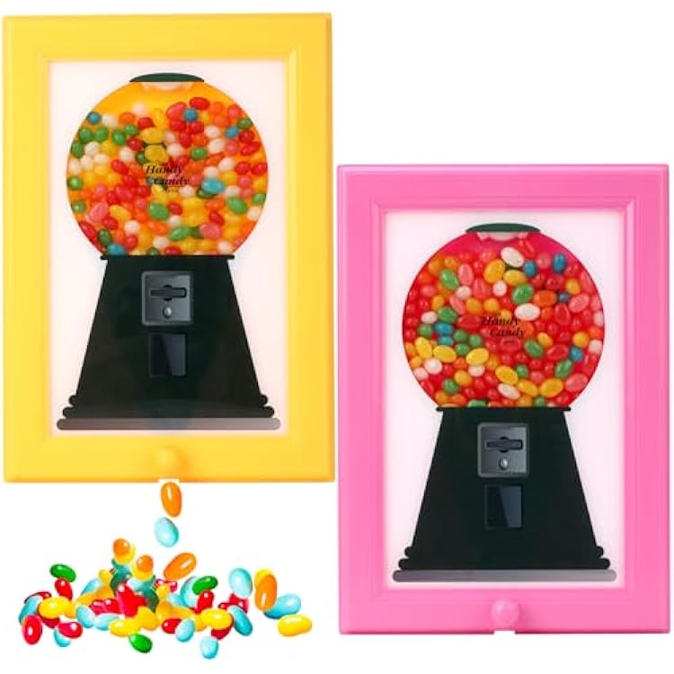 2 Pcs Candy Dispenser Picture Frame, Hanging Photo Frame Candy Machine Dispenser,Handy Fast Distribution Candies,Chocolate Chips, Nuts,Gumball,for Individuals with Hypoglycemia and Sweet