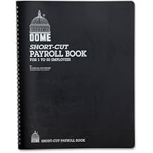 DomeSkin Dome 650 Payroll Record, Single Entry, 1-50 Employees, 11-1/4x8-3/4, Weekly, wirebound