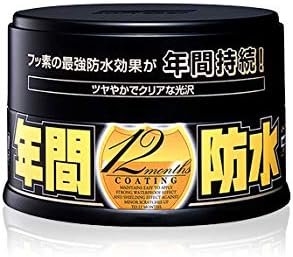 SOFT99 Fusso Coat 12 Month Wax Dark (JP Version) - Car Wax for Dark Cars | For Black, Red, Blue & Dark color cars. 12-month waterproof protection. Sponge applicator included.