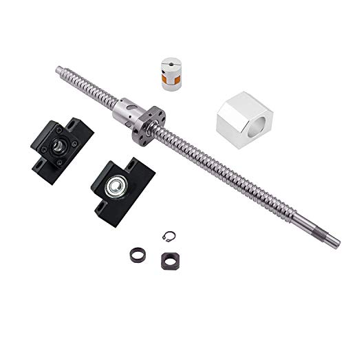 Ball Screw SFU1610 RM1610 Length 1300mm Diam 16mm with Ballnut and ballnut housing  end Supports EKEF12  Coupler for CNC, Length Approx 51.18 inch 1300mm