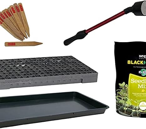 Hoss Premium Seed Starting Kit | Soil, Tray, Labels and Wand!