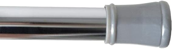 Zenith Zenna Home Chrome Silver Tension Rod 40 in. L