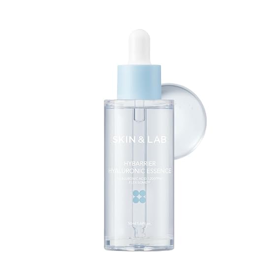 [SKIN&LAB] Hybarrier Hyaluronic Essence, Hyaluronic Acid Hydrating Essence for Face, Deep Moisture & Skin Barrier Support, Lightweight Facial Essence, Hydration for Dry & Dehydrated Skin, 1.69 Fl Oz