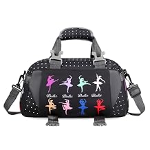 Ballet Dance Bag for Girls Gymnastic Bag Ballet Bag Ballerina Gifts (Black, Small)