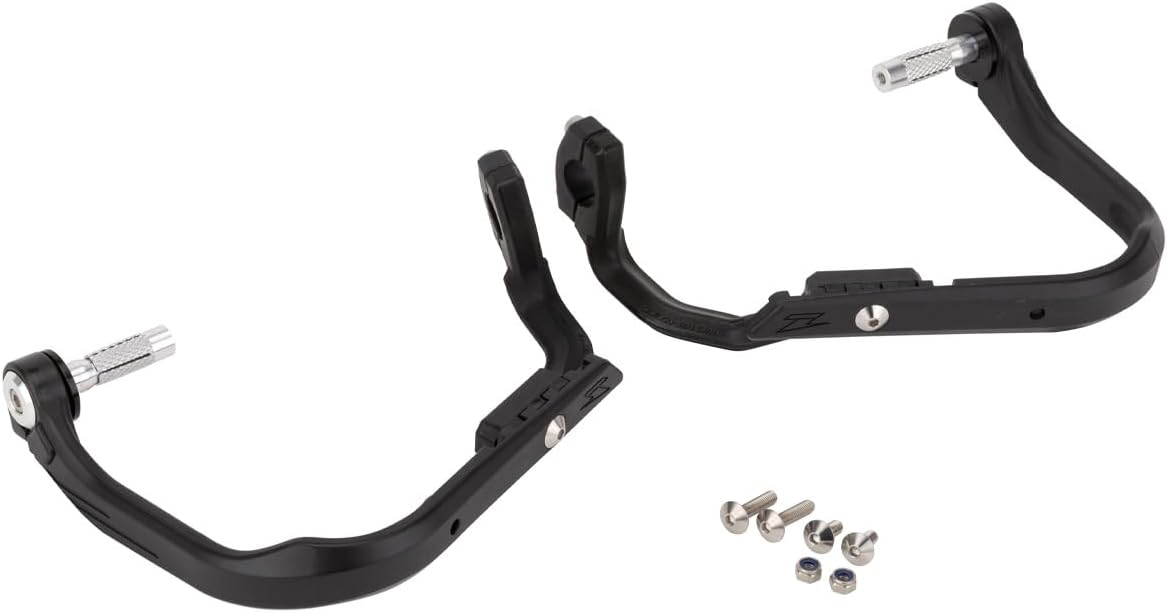 ZETA Racing F5374 Antler Hand Guard for Standard Diameter 0.9 inch 22.2 mm / Large Diameter 1.1 inch 28.6 mm Aluminum Handlebars Black Handlebar Clamp + Bar End Fixing Compatible with Bar End Inner Diameter 0.5 - 0.6 inch 13.5 - 16 mm Resin Lightweight Flexible Woodland Road Enduro Dirtfreak